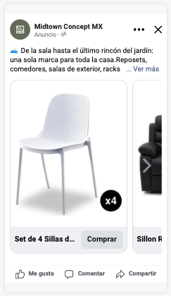 Native feed on Feed: the ad with the catalog photo